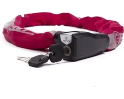 GAD Sterk kettingslot - gehard staal - SuperSafe cilinder - 110 cm - rood