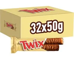 Twix Singles - chocolade repen - karamel biscuit - 32x50g uitdeeldoos