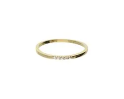 Schitterende geel gouden eternity ring met 5 zirconia's