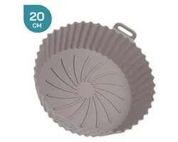 ForDig Siliconen tray Round - Moule à pâtisserie / Papier cuisson - Convient pour Phillips Airfryer XL & XXL / Princess Aerofryer / Tefal Easy Fry / Tristar Crispy Fryer - ⌀20cm