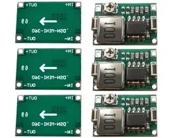 6pcs DC-DC Step Down Converter Mini 360, Buck Converter 4.75-23V to 1-17V, 3A Adjustable High Quality Voltage Regulator for DIY Projects, Vehicle Power Supply, Model Making and Communication