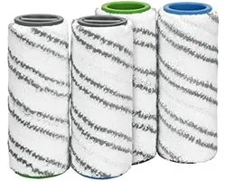 PromoHome 4 Vervangende Microvezel Rollen voor Draadloze Vloerreinigers - Compatibel met Kärcher FC3, FC5, FC7 Series - Geschikt voor Parket, Laminaat en Tegels