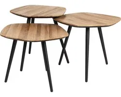 Housecraft Living Cuties Salontafel Hout - Set van 3