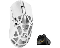 WLMouse Beast X Mini Pro Solid Sides Milky White - Souris - Sans fil - 5 boutons - 8000Hz - 30.000 DPI - PAW 3950HS - Commutateurs optiques Omron - Blanc