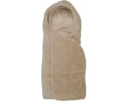 Couverture enveloppante Teddy - beige - siège auto - tapis de jeu - 0-9 mois