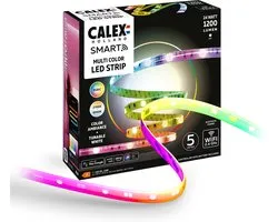 Calex Smart LED Strip - 5M, Slimme Lichtstrip, RGBIC+CCT, App bedienbaar, Binnengebruik, 24W