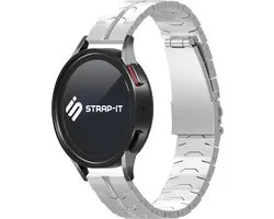 Bracelet Strap-it Smartwatch 22mm - Bracelet spécial en acier - convient pour Samsung Galaxy Watch 1 46mm / Watch 3 45mm / Gear S3 Classic & Frontier - Polar Vantage M / M2 / Grit X / Grit X Pro - OnePlus Watch - argent