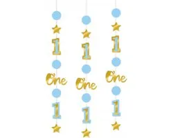 Hanging decoration - First birthday boy (3pcs)