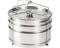 Stainless Steel Insert Pans, 6Qt Instant Pots Accessories 3 Tier Steamer Cooker Pot Set Cook Food Pressure Pot Accessories