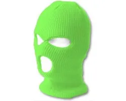 Scoby - Cagoule - Masque facial - Cagoule moto - Face Mask - Taille unique - Vert fluo
