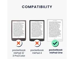 kwmobile e-reader hoesje geschikt voor Pocketbook InkPad One hoes - Ereader flip case met standaard - E reader cover van kunstleer - In lavendel