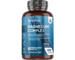 WeightWorld Magnesium Complex - 1700 mg - Magnesium Bisglycinaat, Citraat, Malaat & Tauraat - 3 maanden voorraad