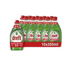Dreft Quickwash Vloeibaar Afwasmiddel - Original - Voordeelverpakking 10 x 350 ml