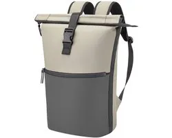 Cosensi - Roll Top Backpack - Laptop Backpack - Waterdicht - Grijs - Minimalistisch - Geschikt voor school, werk en reizen - 17.3 inch