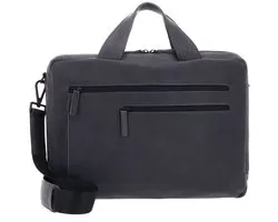 LEONHARD HEYDEN Cuir serviette pour ordinateur portable Den Haag RV-Aktenmappe 2 Fächer 6750 Grau anthracite