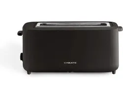 CREATE- Tostadora 950W, Avec système de sécurité, Six niveaux de puissance- TOAST STUDIO XL