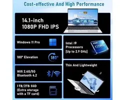 Laptop 16GB RAM 2TB SSD - 14.1 Inch IPS Scherm - Intel Core I9 10980HK - Windows 11 - Verlicht Toetsenbord - Gaming En Studie