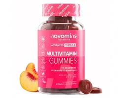Novomins Multivitaminen Gummies voor Volwassenen - 60 Gummies - Perzik