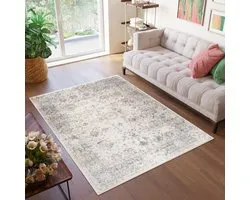 Tapiso Valley Tapis Salon Chambre Grijs Cadre Design Eyecatcher Intérieur Salon Atmosphère Moderne Trendy Durable Haute Qualité Tapis Taille – 160x220