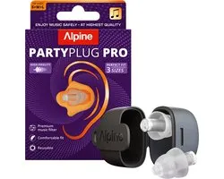 Alpine PartyPlug Pro Oordopjes Festival - Nieuw & Verbeterd - 21dB Hi-Fi Oordoppen - Gehoorbescherming voor Muziek, Concerten, Feesten & Festivals - Professionele Kwaliteit, Voorkom Gehoorschade - Earplugs Festival - Transparant
