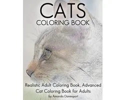 Realistic Animals Coloring Book- Cats Coloring Book