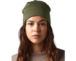 Beechfield Wintermuts Beanie Malmo - legergroen - heren/dames - merino wol - warme wollen mutsen
