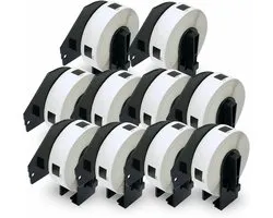 BETCKEY - 10 Rolls DK-11204 Labels Compatible with Brother, 17mm x 54mm, 4000 Labels, Paper Labels for Brother - ShopVlot