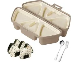 Multifunctionele Sushi Maker Set met Onigiri Vorm, Ideaal voor DIY Sushi en Musubi, Inclusief Lepel en Vorken