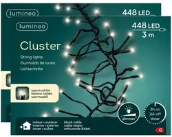 Lumineo clusterverlichting warm wit, 2x
