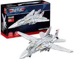 Revell Constructiespeelgoed - 00963 Brick System - Top Gun - Maverick#039 F-14A Tomcat met Gedetailleerde Cockpit Bouwstenen set - 1:18