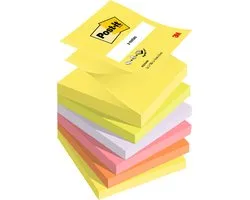 Memoblok 3m post-it z-note r330 76x76mm ass kleur