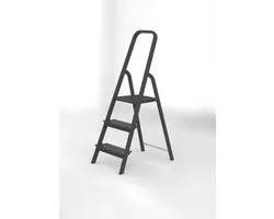 Altrex Grand Step Black huishoudtrap - 3 treden | Stahoogte 2,6m