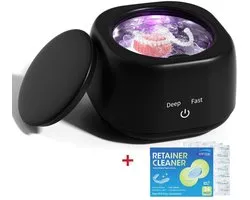 Ultrasoon Reiniger XL（Bevat 36 schoonmaaktabletten）- 300ML - 360° - Ultrasonic Cleaner-UV-sterilisatie Ultrasone Reiniger - 45000Hz Diepe Reiniging Draagbare Mini Beugel/Prothese Reiniger + Babyartikelen Sterilisat