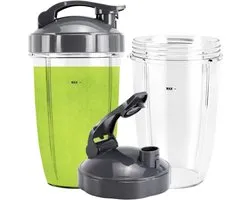 Blender Vervangbeker 24oz met Flip Top Deksels (2 Pack)