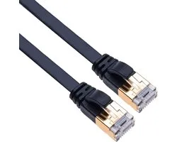 Snelheid Platte Cat7 Ethernet Kabel Netwerk Patch voor TV Samsung LG Sony/Router TP-Link/PlayStation PS3 PS4 Xbox/Switch Sky Box Hub/WD Seagate QNAP/Zmodo Annke | Internet Kat 7 | 20m Zwart