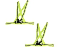 Gilet de sécurité Benson Running - 2x - Jaune - Réfléchissant - Taille unique