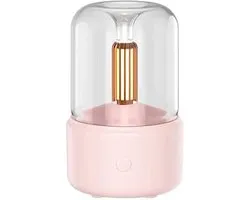 Aroma Diffuser Pink. Etherische Olie Verstuiver - Luchtbevochtiger - Industrieel design - Difuser lamp - Difuser met lamp - Sfeervolle LED verlichting - upbreathing Aromadiffuser - Ultrasoon - Vernevelaar - Geur verspreider
