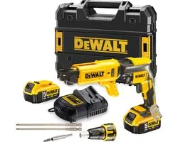 DeWALT DCF620P2K 18V Li-Ion accu gipsschroefmachine / bandschroefmachine set (2x 5.0Ah accu) in TSTAK - koolborstelloos - 25-57mm