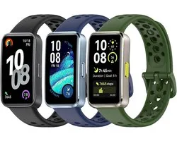 3 Piece Silicone Watch Strap Compatible with Huawei Band 10/9/8 Strap Sport for Men Lady - ShopVlot