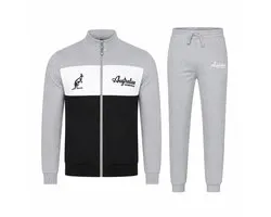 Australian - Heren Homewear Joggingpak - Grijs/Zwart - Maat XL