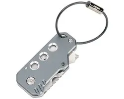 Troika | Sleutelhanger | KEYTOOL | Minitool met 11 functies, mes, sleutelhanger (draadlus), touwsnijder, flesopener, inbussleutel (4 maten), kruiskop- en sleufschroevendraaier.