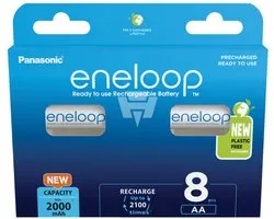 Panasonic Pile rechargeable LR6 (AA) NiMH eneloop eneloop HR06 2000 mAh 1.2 V 8 pc(s)