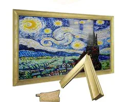 FrameVita Massief Houten TV Frame voor Samsung The Frame - Gold - 55"