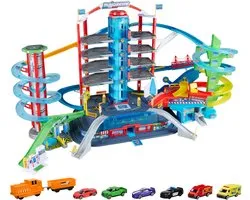 Majorette - speelgoedgarage - Super city garage met 7 niveaus en 6 auto's