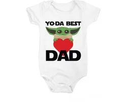 Body Bébé Hospitrix avec texte Yoda Best Dad | Manches courtes, taille 68 | Cadeau pour père | Cadeau pour beau-père | Cadeau pour la fête des pères