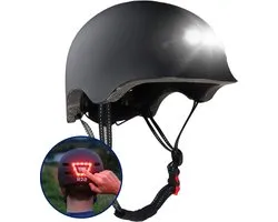 R2B Fietshelm Volwassenen - LED Verlichting - Maat L - 56-60 cm - Fietshelm Dames - Fietshelm Heren - Fiets helm Elektrische Fiets - Bike Helmet - Ook als Fatbike & Skate Helm