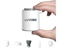 Luvego Mini Luchtcompressor & Luchtbed Pomp - Oplaadbare 3-in-1 Draagbare Luchtpomp met 400LM Lantaarn
