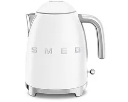 SMEG KLF03WHMEU Waterkoker - 1,7 Liter - 2400W - RVS Kalkfilter - 360° Draaivoet - Soft Opening - Automatische Uitschakeling - '50s Style - Mat Wit