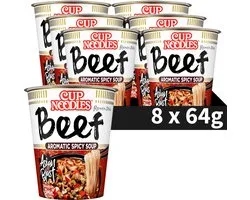 Nissin Cup Noodles - Five Spices Beef Noedels - Instant Noodles - 8 stuks