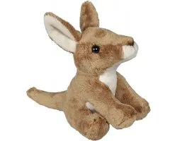 Ravensden Pluche kangoeroe - knuffel kangaroe - 15 cm - Aussie knuffeldier - speelgoed knuffel